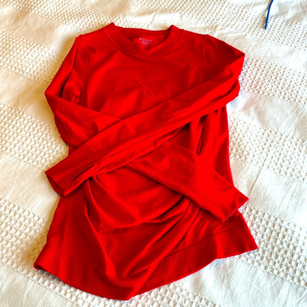 Athleta long sleeve knit top S